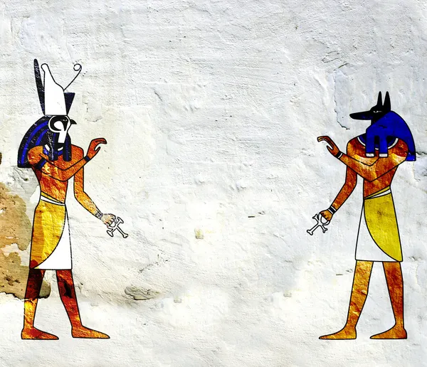 Anubis e Horus — Fotografia de Stock