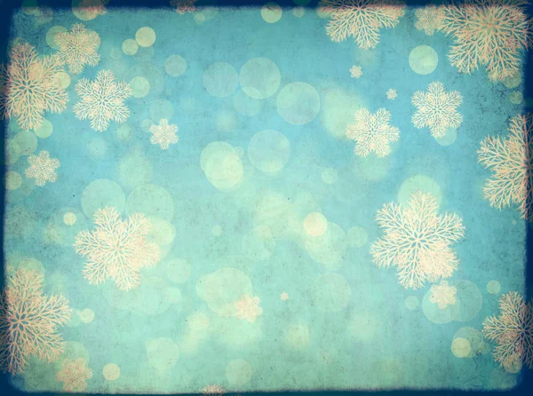 Christmas grunge background with snowflakes — Stock Photo, Image