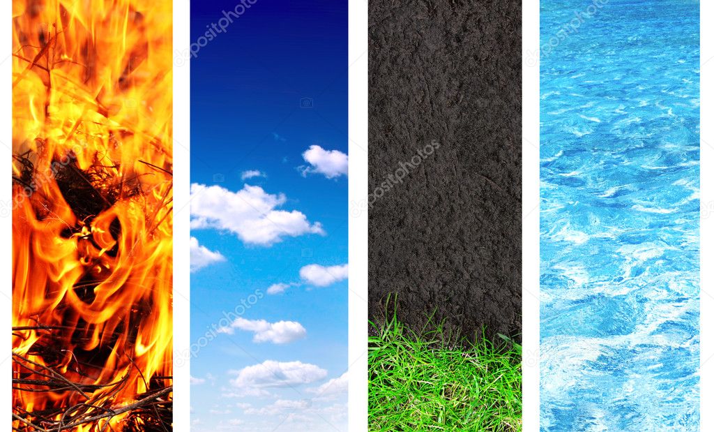 Set of banner with nature elements
