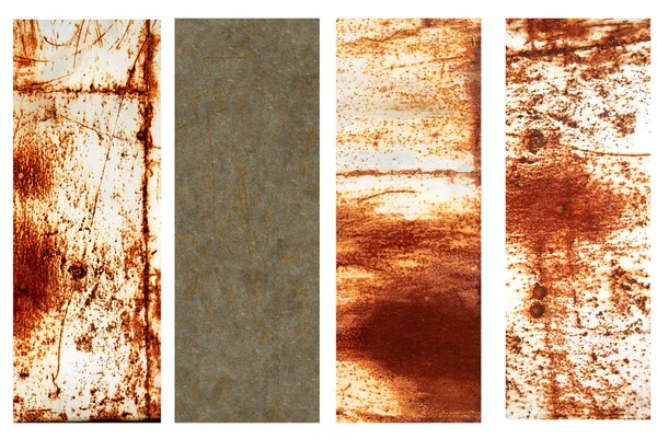 Set of banners with rusty metal texture — Stock Photo, Image