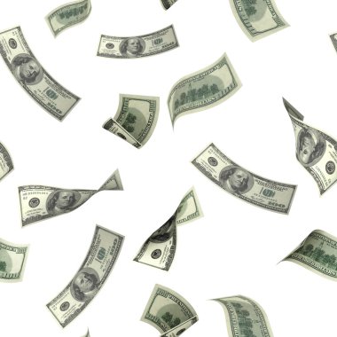 Doları banknot uçan ile sorunsuz arka plan