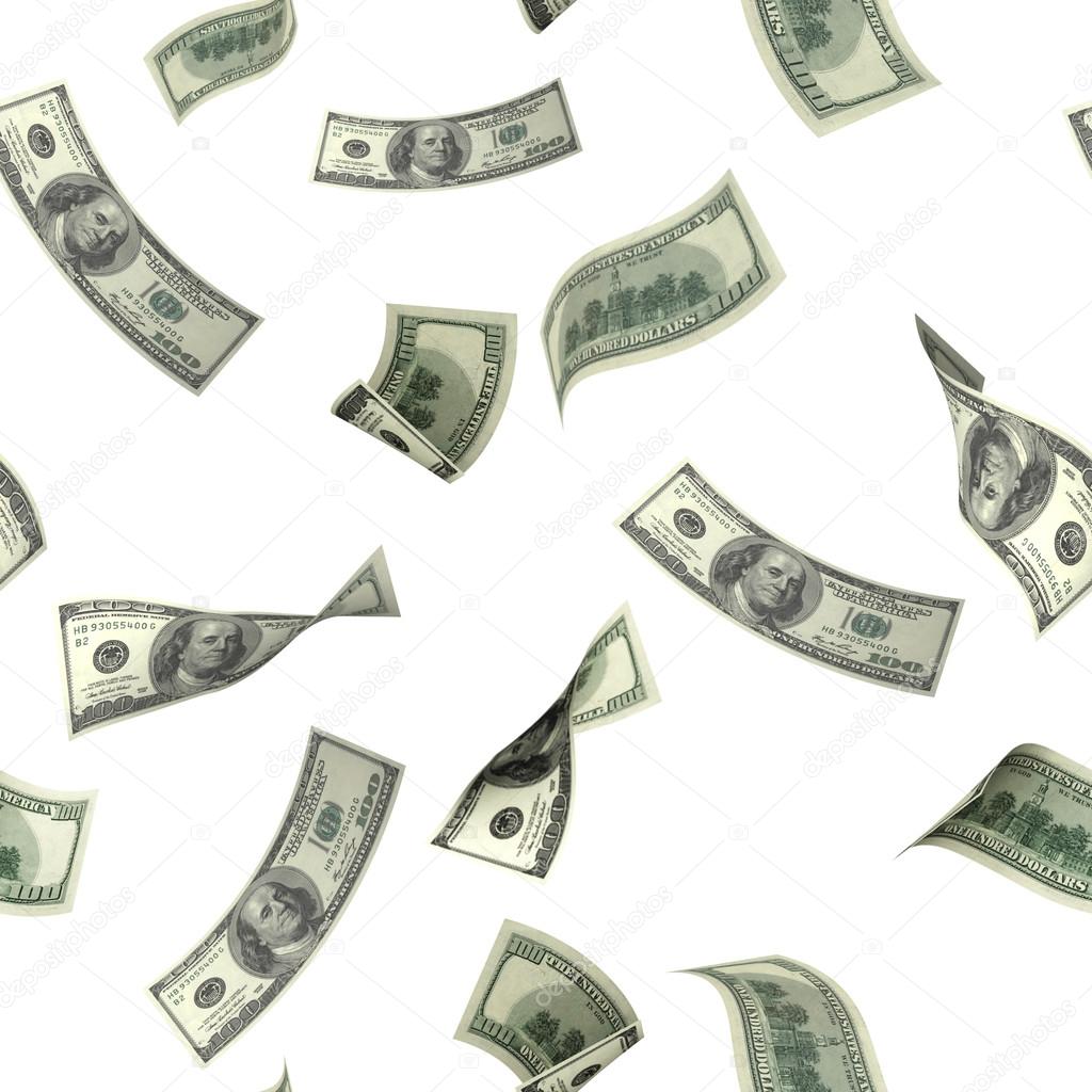 Billetes volando | fondo transparente con volar los billetes de dólar