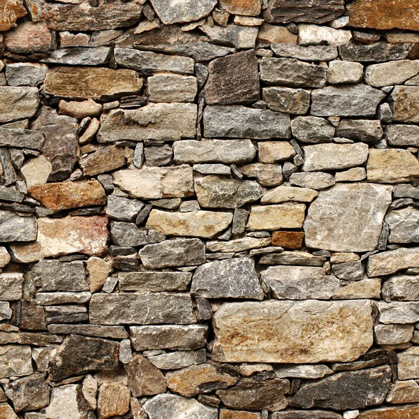 Seamless texture of medieval wall of stone blocks — Stock Photo, Image