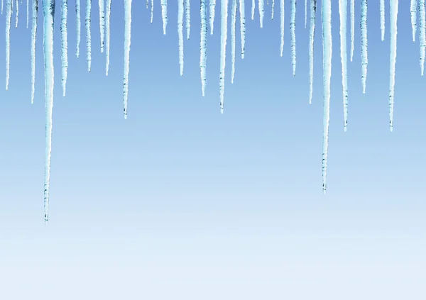 Seamless border with icicles — Stock Photo, Image