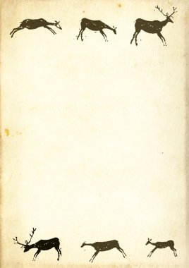 mağara çizimleri ile arka plan