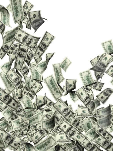 dolarlık banknotlar uçan 