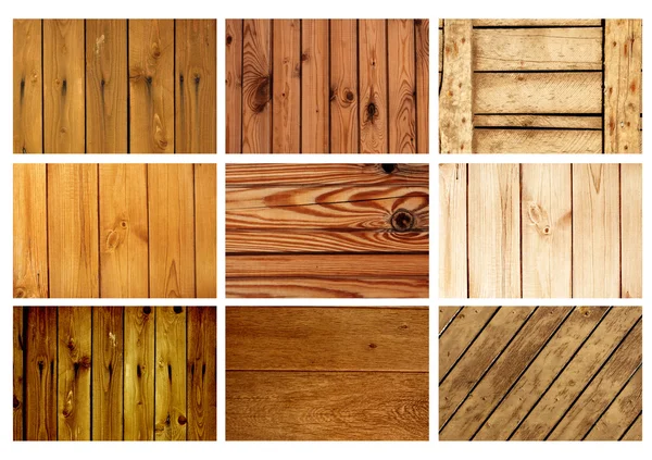 Set textures of old wooden boards — Stock Photo, Image