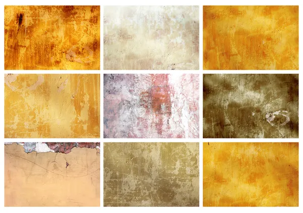 Set textures of stucco — Stock Photo, Image