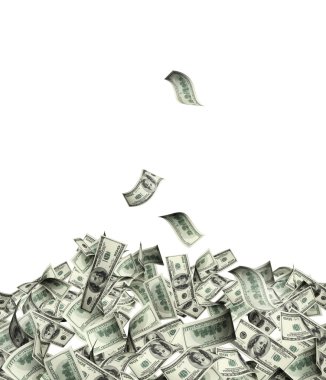 dolarlık banknotlar uçan 