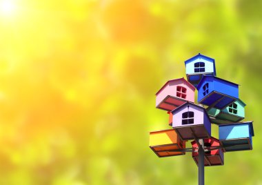 Colorful nesting boxes clipart