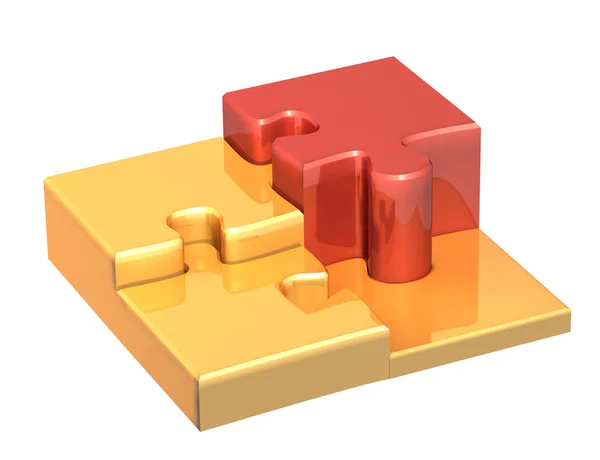 Scale da quattro pezzi del puzzle — Foto Stock
