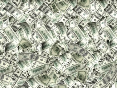 dolarlık banknotlar uçan 