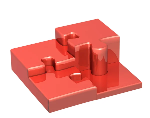 Négy darab a puzzle lépcső — Stock Fotó