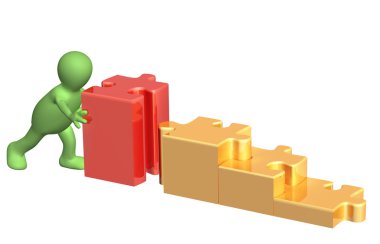 Bulmaca ile 3D kukla