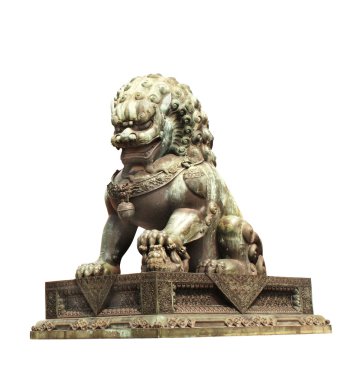 Yasak şehirde aslan heykeli, Pekin, Çin