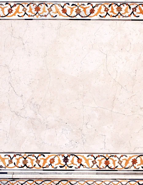 Vertikaler Oder Horizontaler Hintergrund Mit Antiken Dekorativen Mosaiken Auf Marmor — Stockfoto