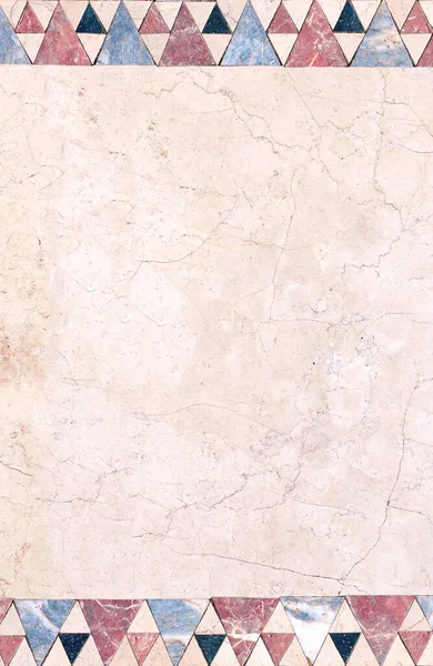 Вертикальний Або Горизонтальний Фон Старовинною Декоративною Мозаїкою Мармурі Вертикальний Банер — стокове фото