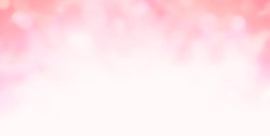 Beyaz ve pembe renklerin bulanık arkaplanı. Bokeh soyut ışıkla yatay ya da dikey pankart. Metin için alanı kopyala