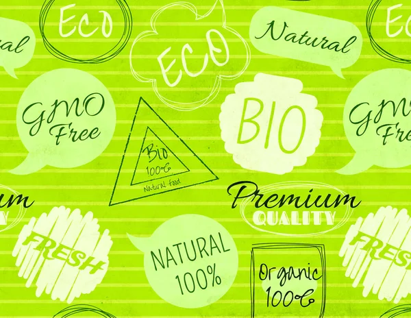 Paper Background Retro Style Letterings Eco Food Shops Eco Bio — Stock Photo, Image
