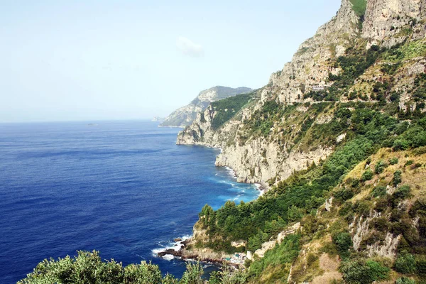 Aerial View Amalfi Coast Mediterranean Sea Italy Top View Beautiful — Foto Stock