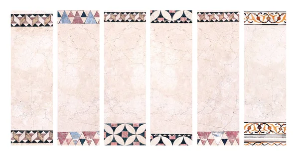 Set Von Vertikalen Oder Horizontalen Hintergrund Mit Antiken Dekorativen Mosaiken — Stockfoto