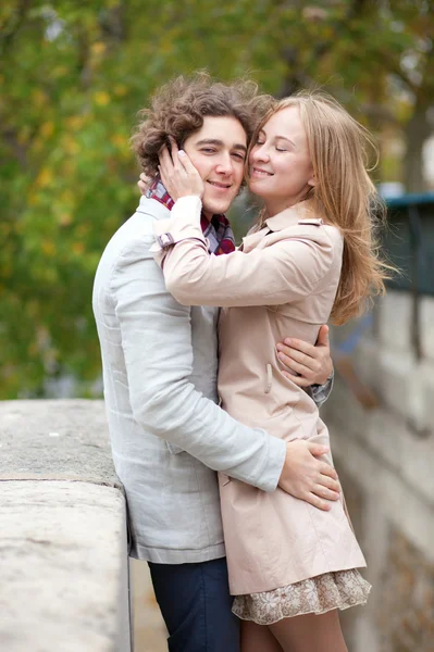 Happy romantic couple having a date — Stock Photo, Image