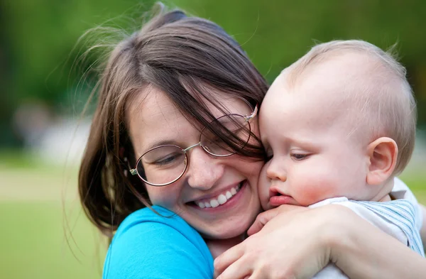Happy mother and son together — Stock Photo, Image