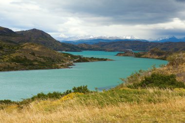 doğal görünümünü pehoe gölde torres del paine Millî Parkı, ki