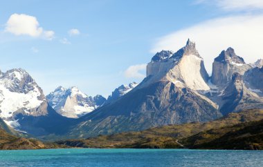 cuernos'ın doğal görünümünü torres del paine dağlarda del paine n