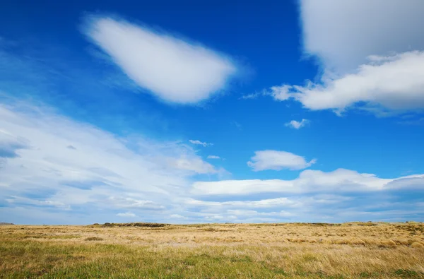 Красивое небо в Патагонии с лентикулярными облаками — стоковое фото