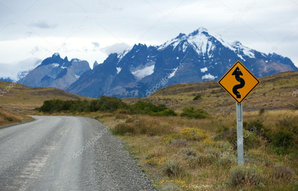 Road in the national park Torres del Paine, Patagonia, Chile, So