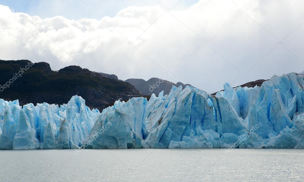 Grey glacier in Patagonia, Chile, South America