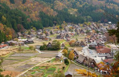 tarihi köy shirakawa-go gifu Prefecture, ja görünümü
