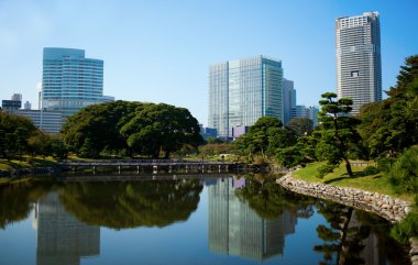 Hamarikyu bahçeleri Tokyo, Japonya