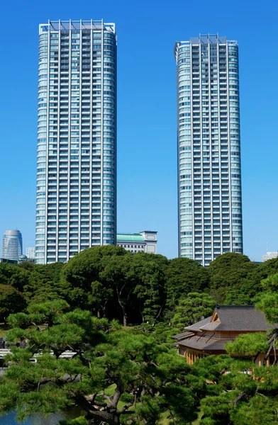 Hamarikyu gärten in tokyo, japan — Stockfoto