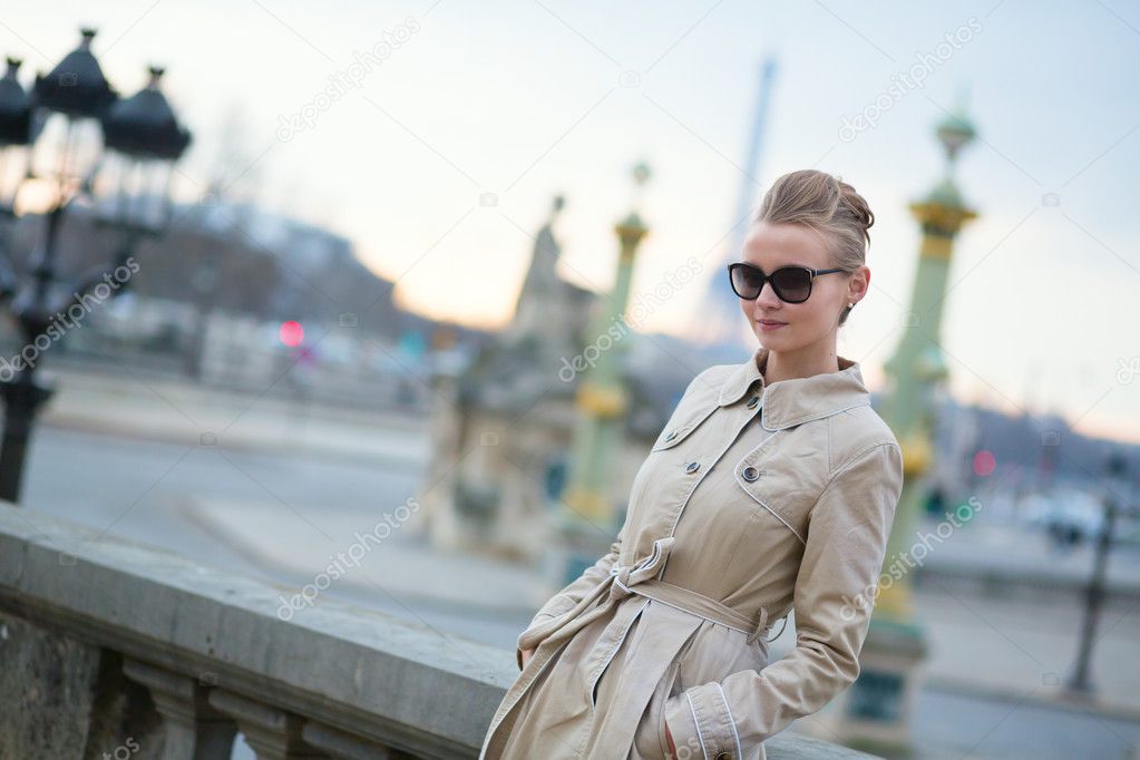 Young Parisian woman in the sunglasses