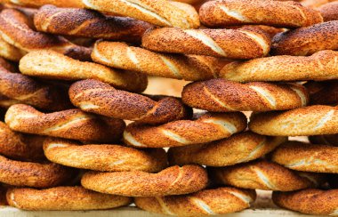 lezzetli taze Türk simit