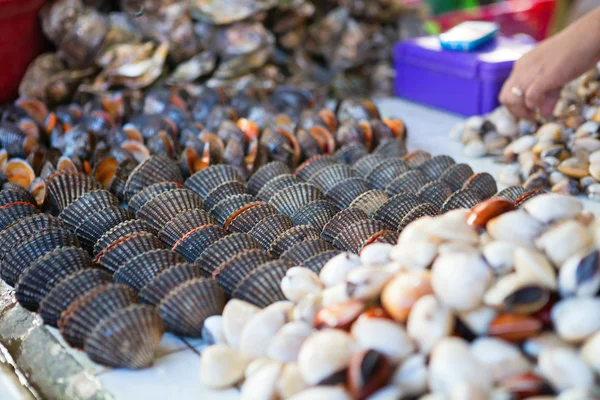 Mercado de mariscos en la isla de Boracay, Filipinas — Foto de Stock