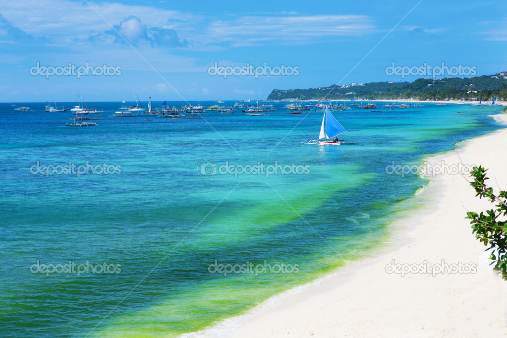 Perfect beach of Boracay island, Philippines