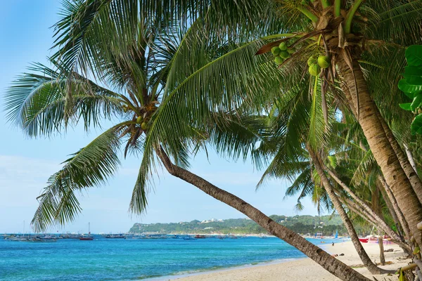 Όμορφη παραλία στο νησί της boracay, Φιλιππίνες — Φωτογραφία Αρχείου