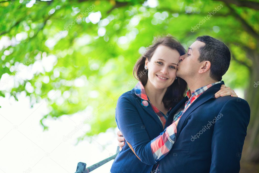 Couple outdoors on a summer or fall day