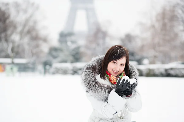 Fille un jour d'hiver — Photo