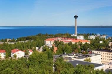 View of Tampere from Pyynikki tower clipart