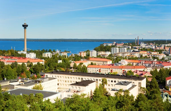 Visa Tammerfors från pyynikki tower — Stockfoto