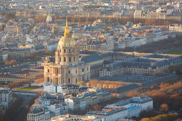 Les Invalides Paris havadan görünümü — Stok fotoğraf
