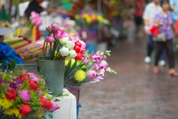 Flores de lótus para ofertas religiosas, Cingapura — Fotografia de Stock