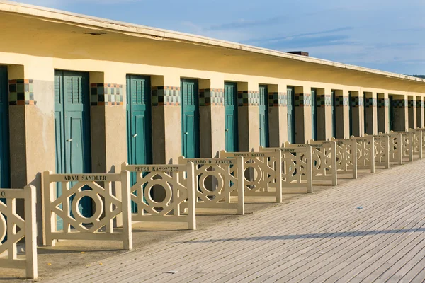 Beach huts in Deauville, France — Stock Photo, Image