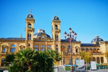 SAN SEBASTIAN, SPAIN - OCTOBER 26, 2021: City Hall in San Sebastian, Basque Country, Spain