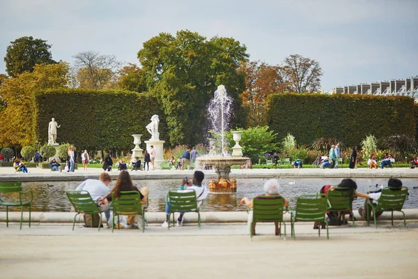 Paris France September 2021 Beautiful Fall Day Tuileries Garden Paris — 스톡 사진