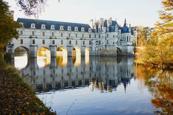 Chenonceau Γαλλια Νοεμβριου 2021 Αεροφωτογραφία Του Γαλλικού Κάστρου Του Chenonceau — Φωτογραφία Αρχείου